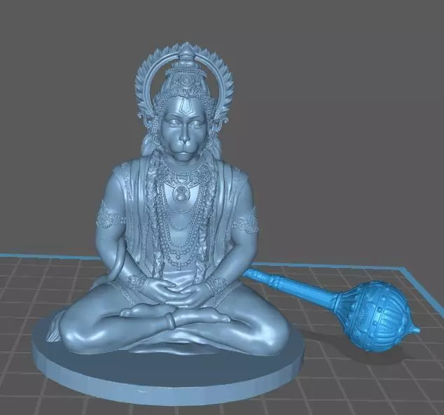 Hanuman Idol 3D Printable Model 3D print model_0