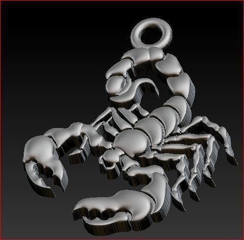 scorpion pendant zpdiac  3D print model