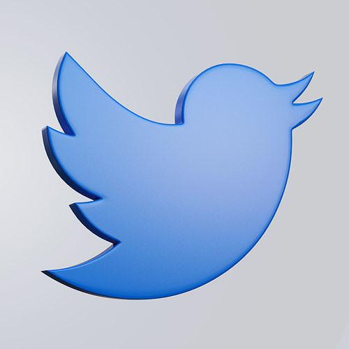 Twitter icon 3D model