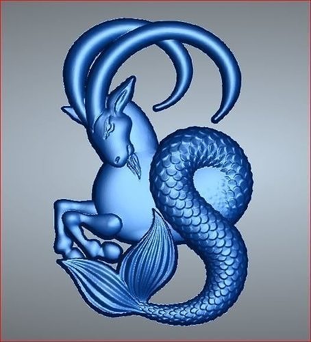capricorn pendant zodiac 3D print model