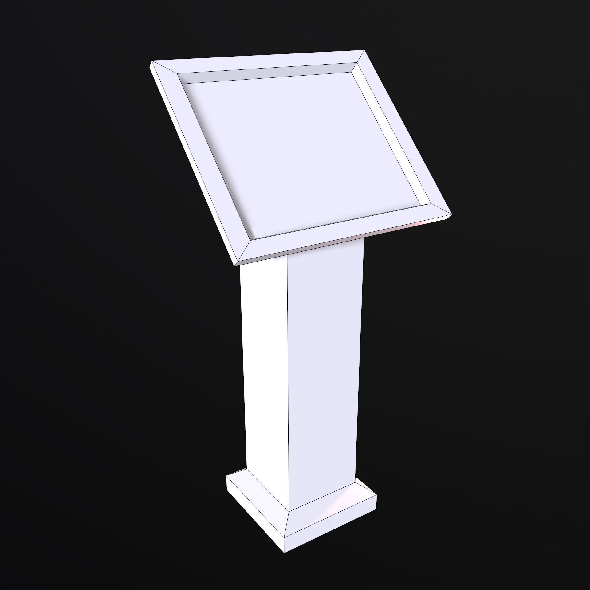 Sci-fi mini Terminal Low-poly 3D model_8