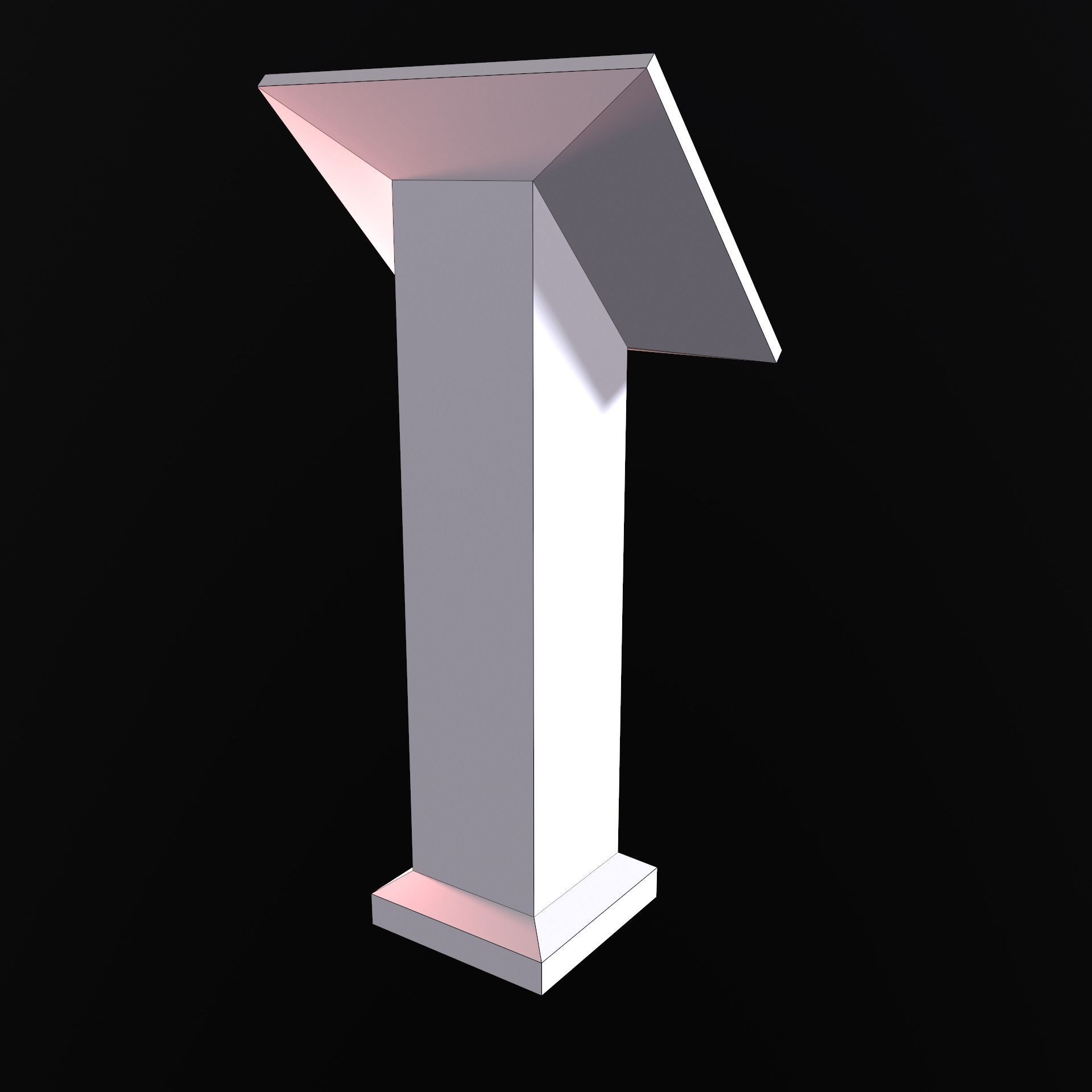Sci-fi mini Terminal Low-poly 3D model_9