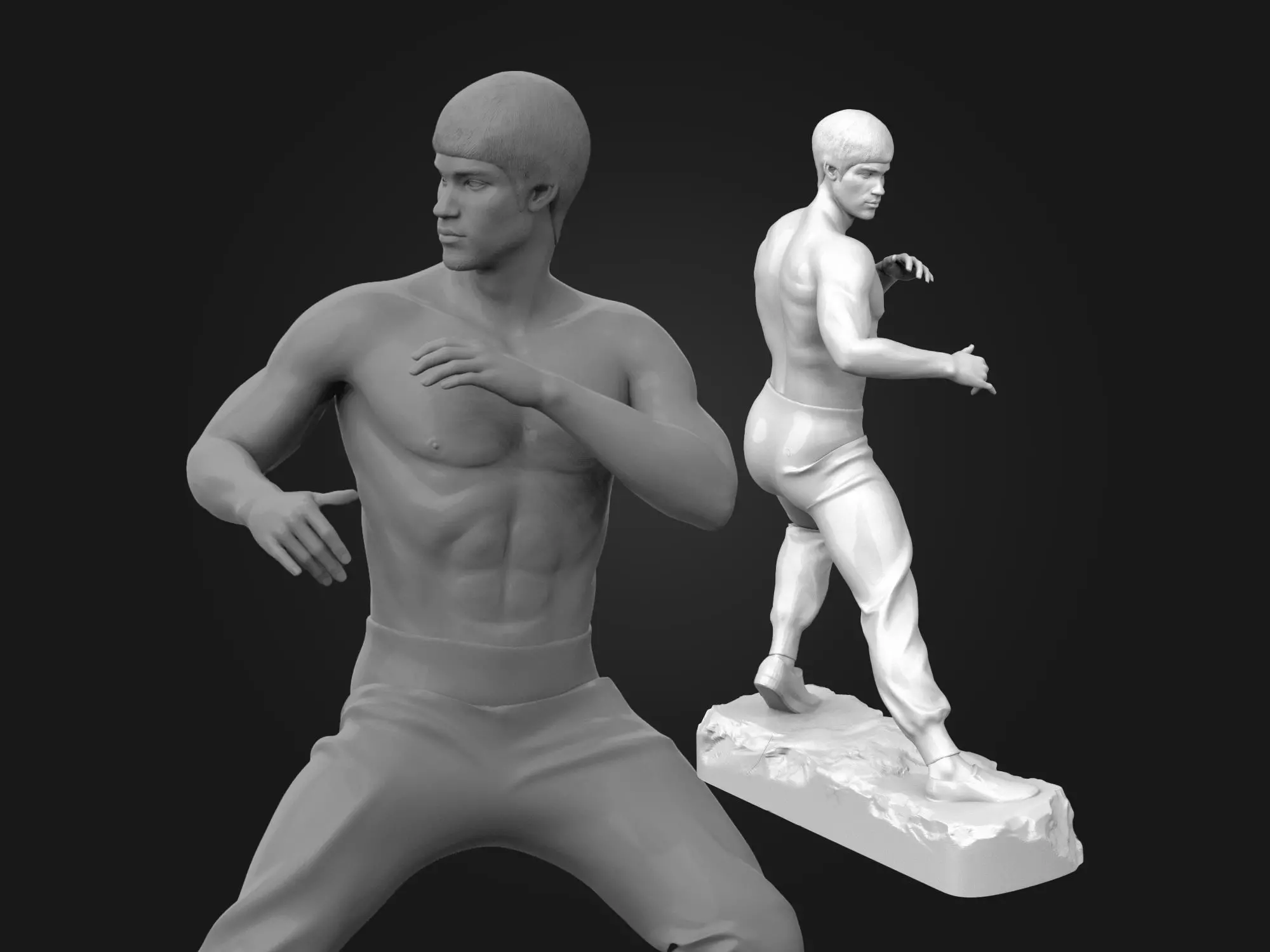 BRUCE LEE 3D Printable 3S 3D print model_0