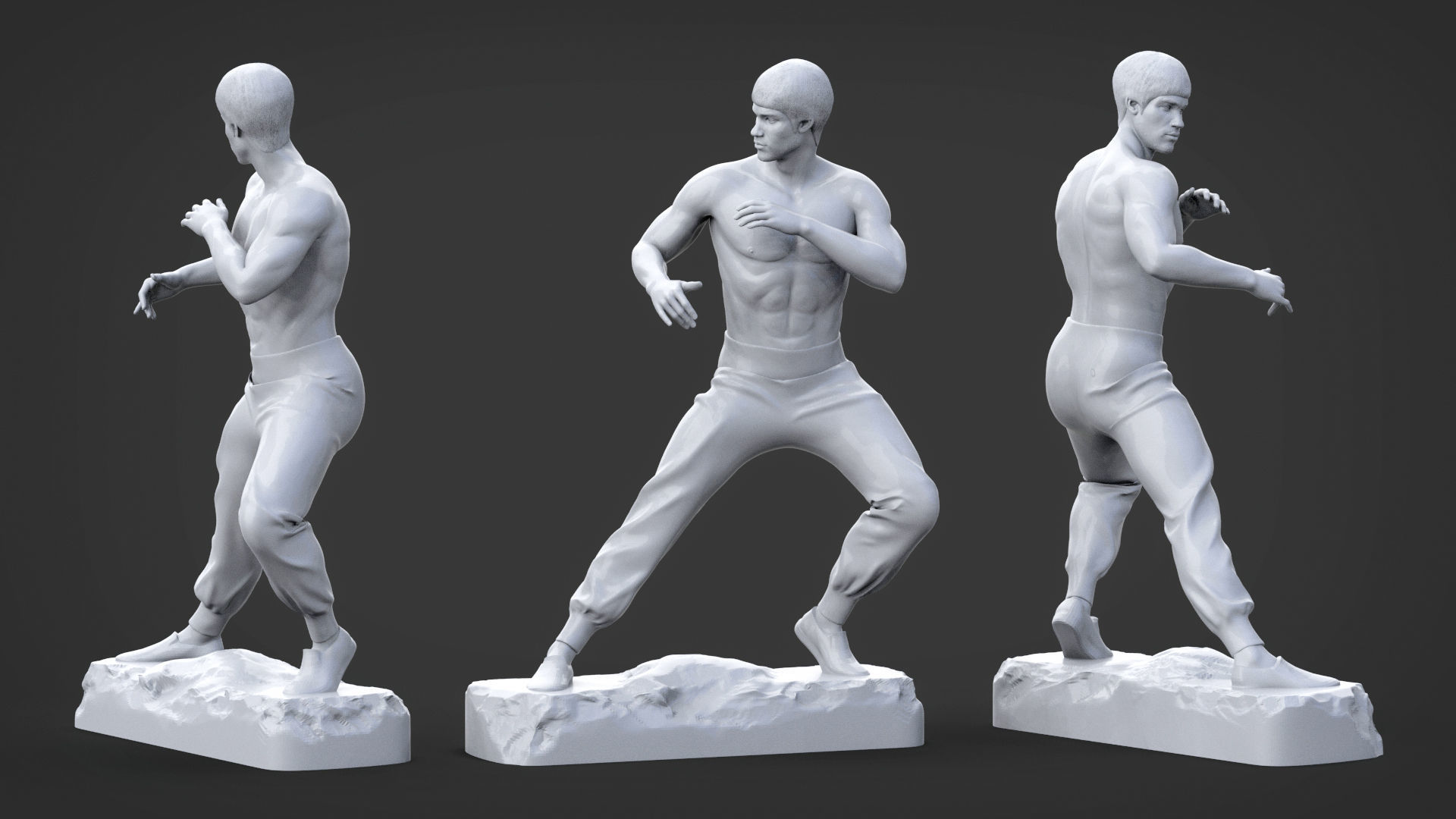 BRUCE LEE 3D Printable 3S 3D print model_1