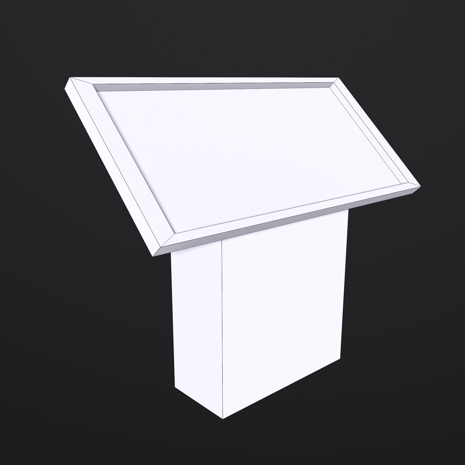 Sci-fi terminal Low-poly 3D model_9