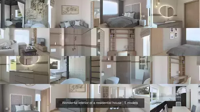 Wonderful interior of a residential house