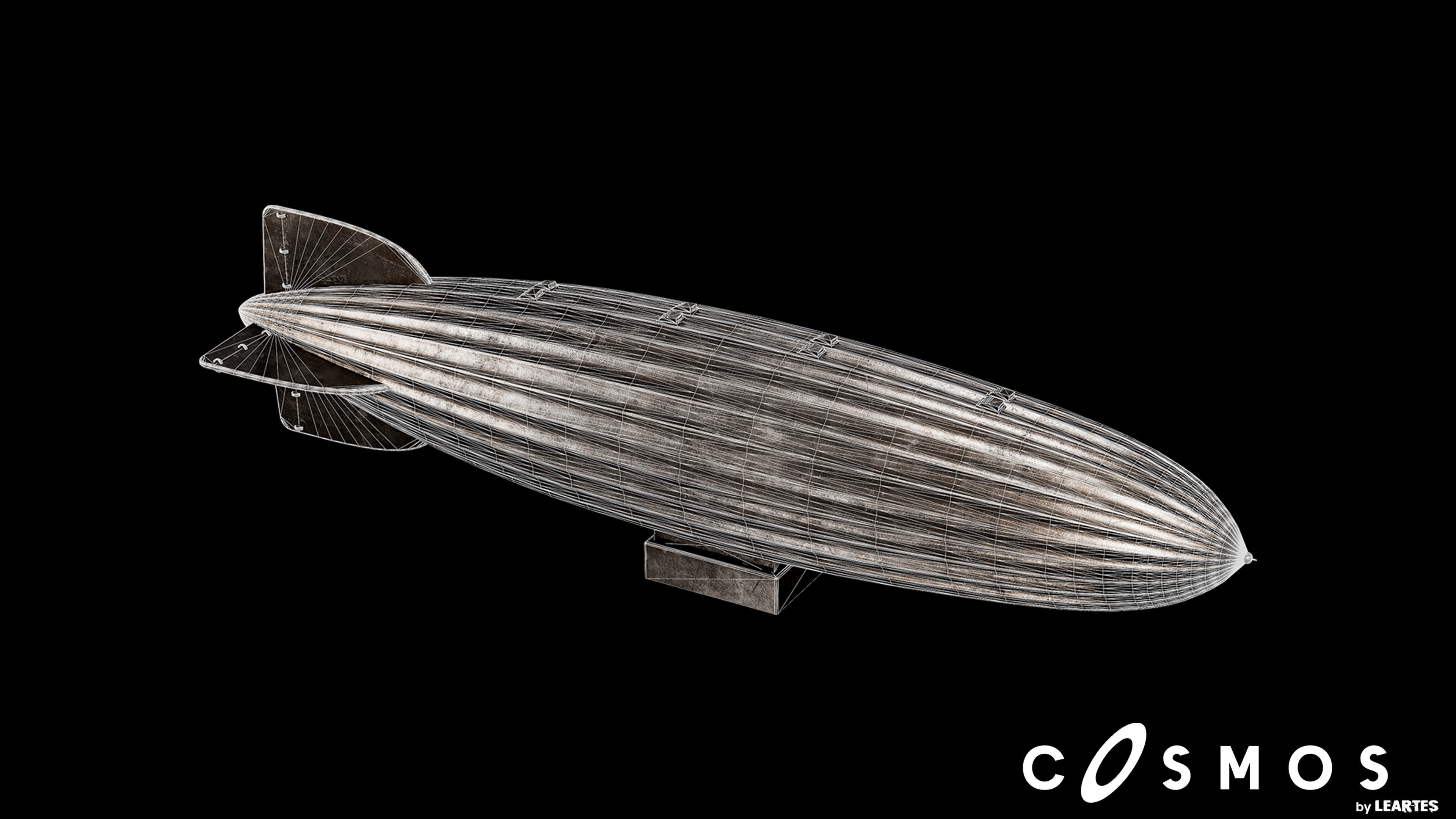 Steampunk Mini Zeppelin Low-poly 3D model_3