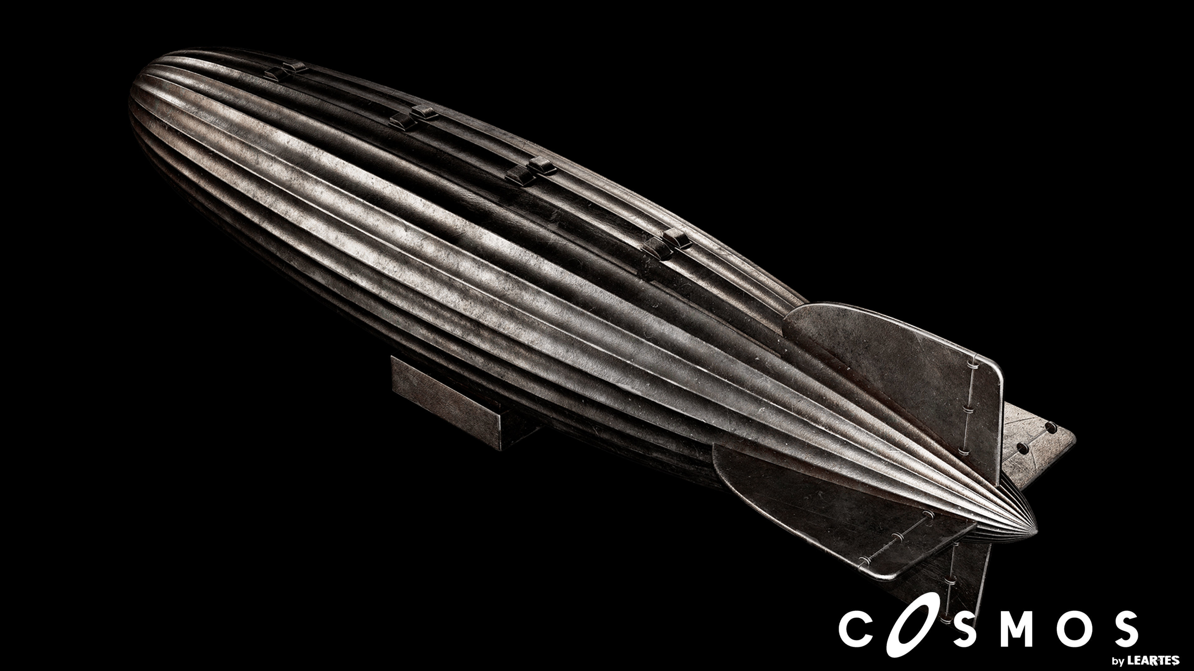 Steampunk Mini Zeppelin Low-poly 3D model_1