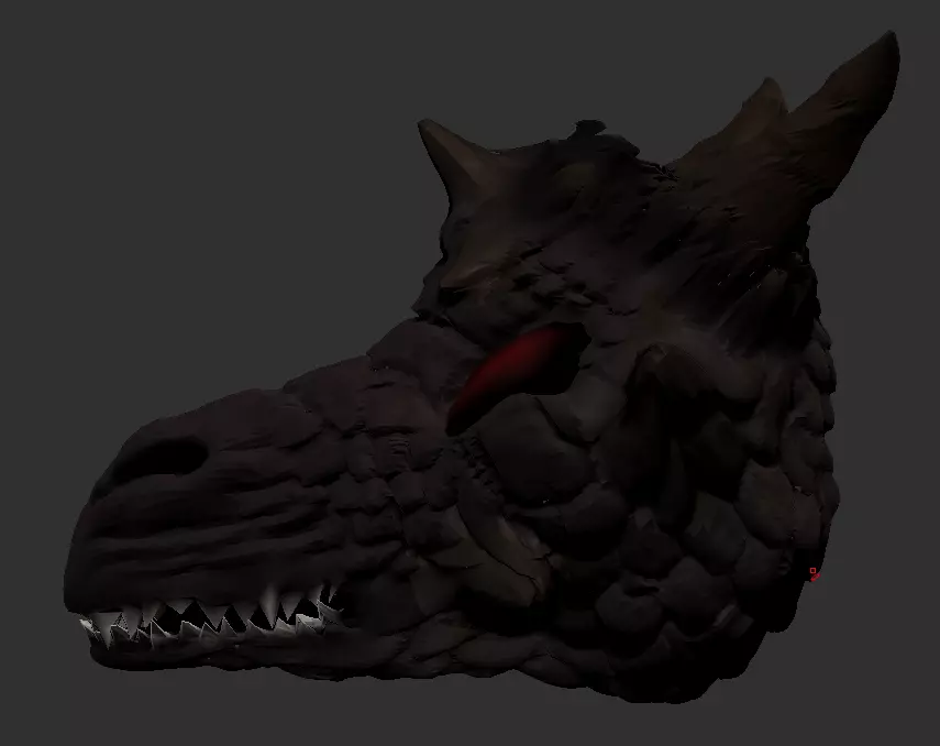Stone Dragon 3D model_0