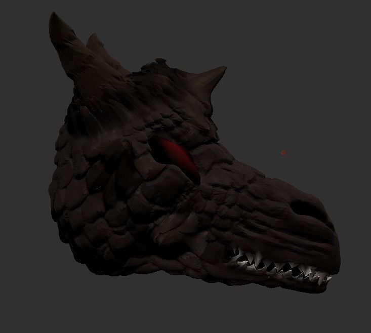 Stone Dragon 3D model_3
