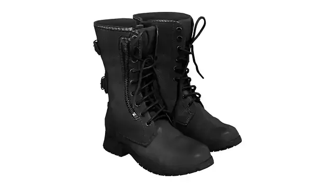 Mens Mid Calf Combat Boots