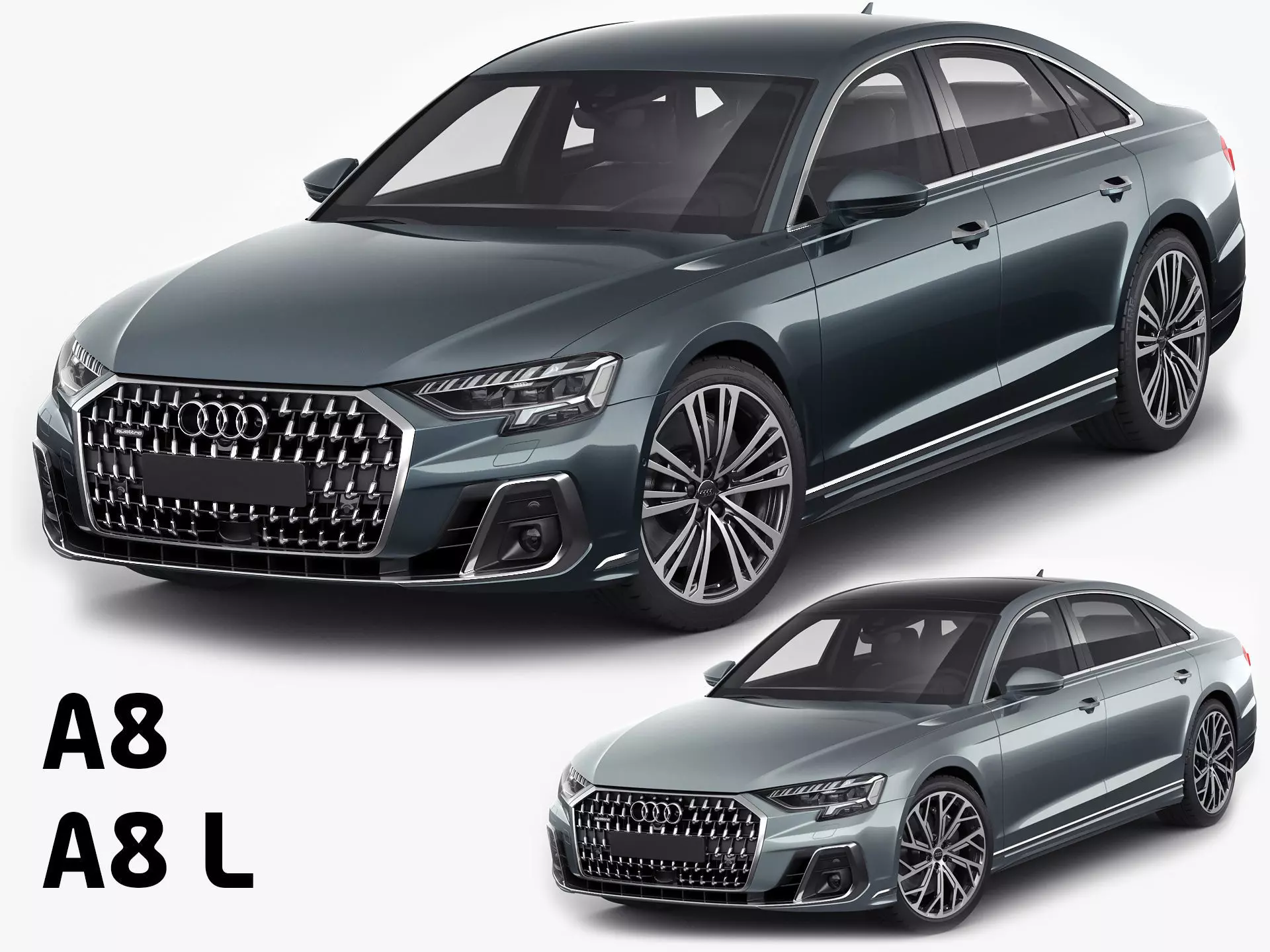 Audi A8 and A8L 2022 3D model_0