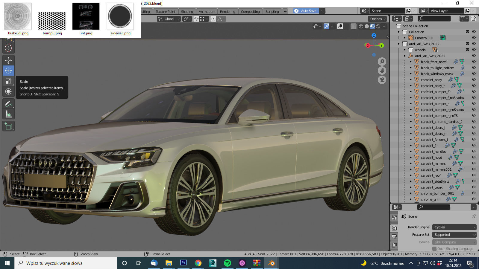 Audi A8 and A8L 2022 3D model_40