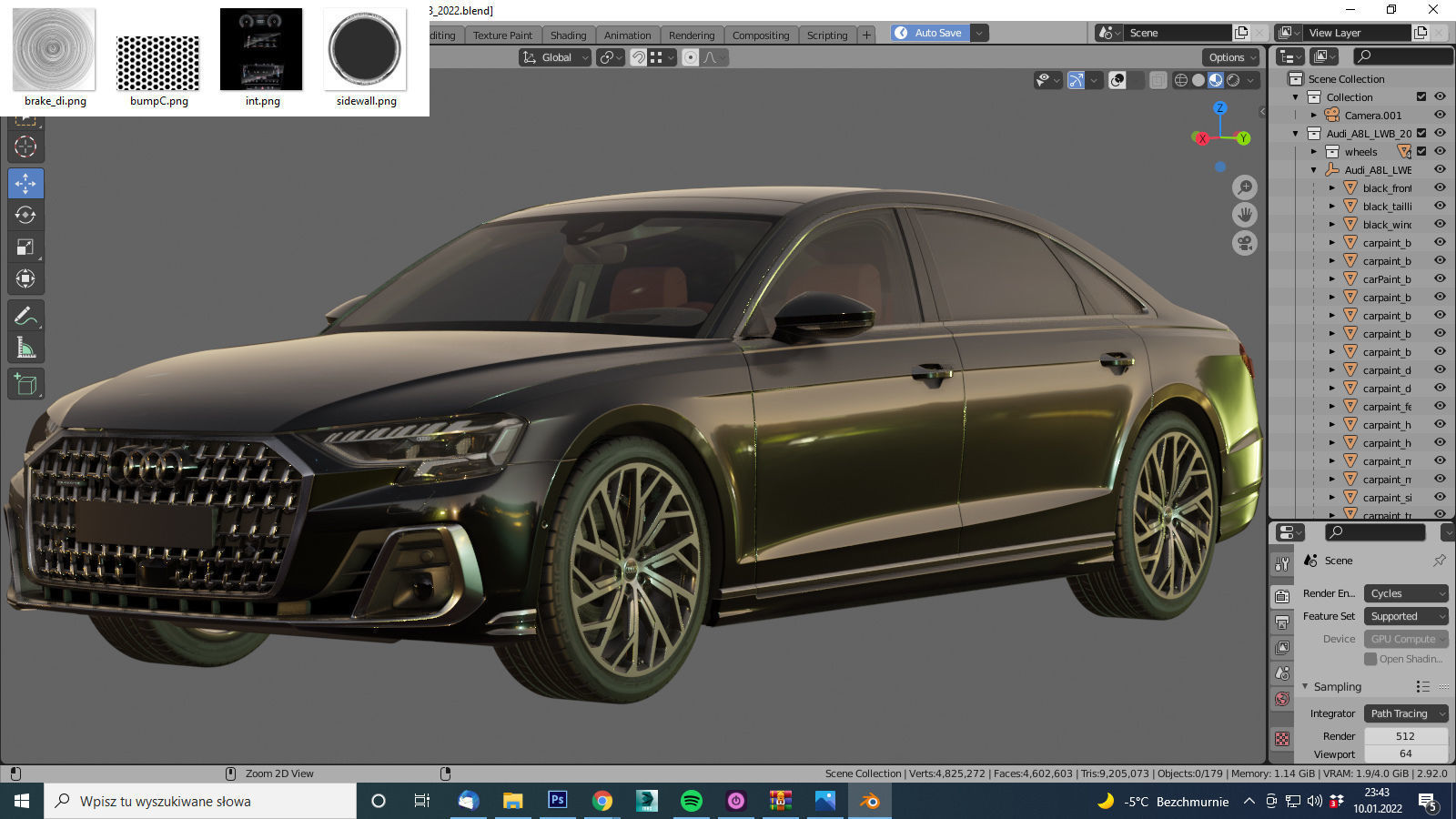 Audi A8 and A8L 2022 3D model_41
