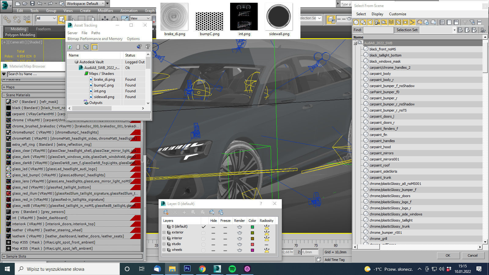 Audi A8 and A8L 2022 3D model_39