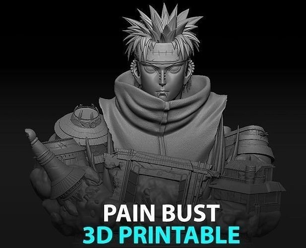 Pain Bust - 3D printable  3D print model