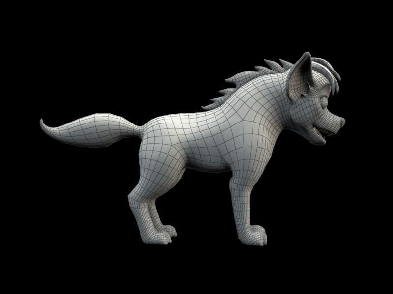 cartoon hyena Low-poly 3D model_11