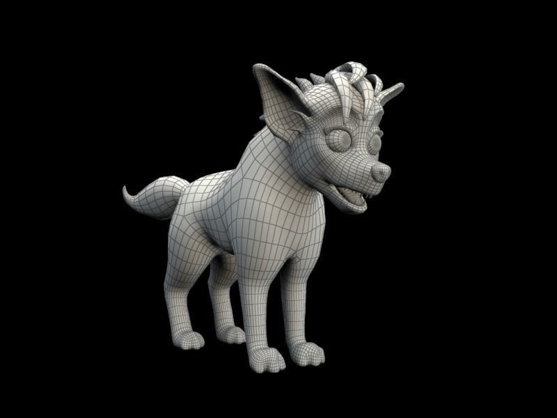 cartoon hyena Low-poly 3D model_10
