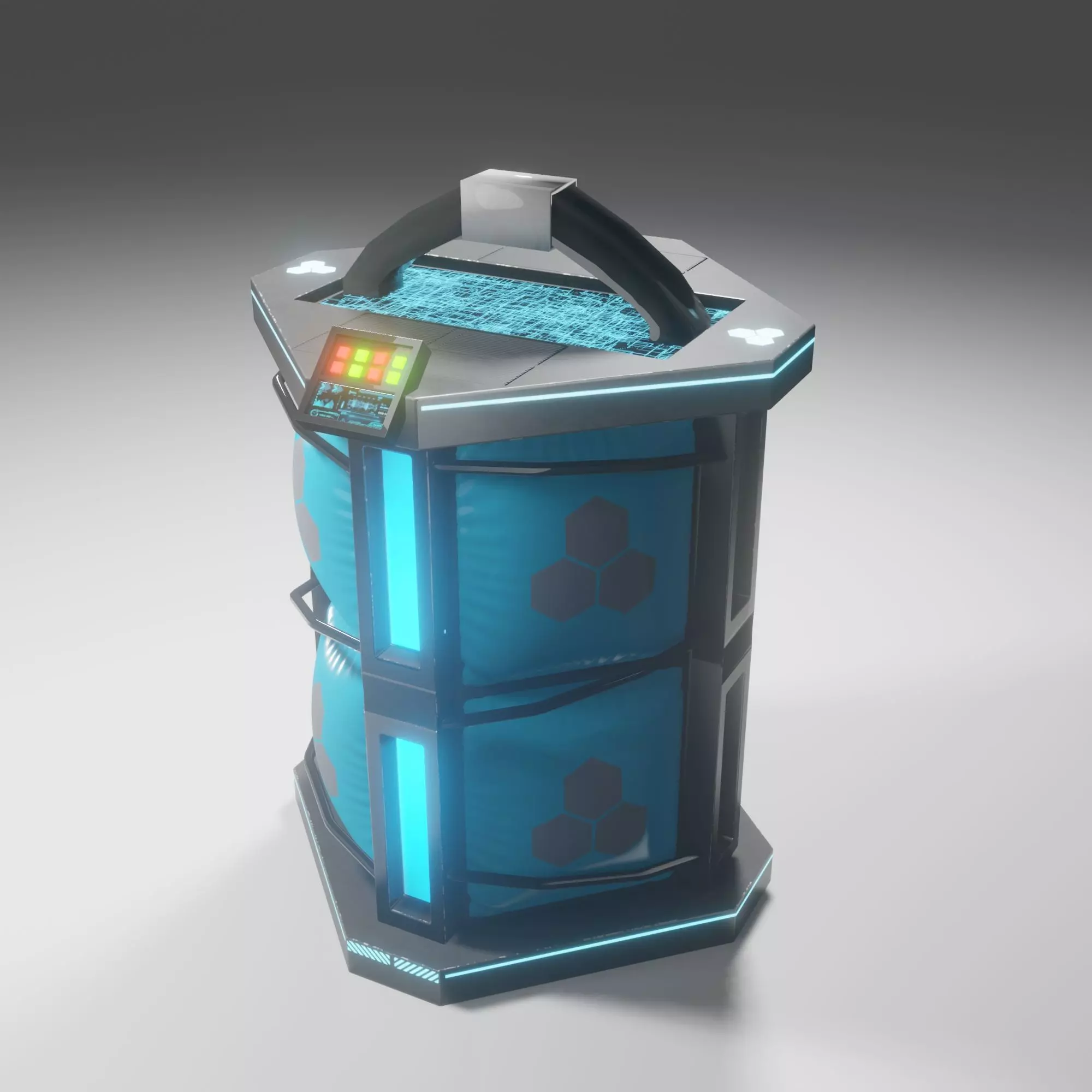 Sci-fi box Free low-poly 3D model