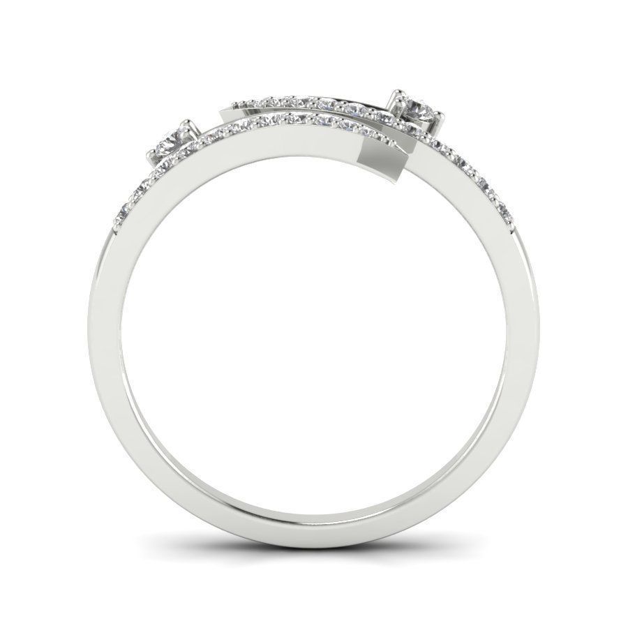 Diamond solitaire wedding engagement ring with 360 view 3D print model_14