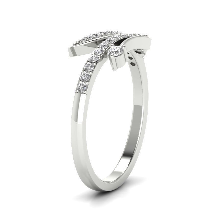 Diamond solitaire wedding engagement ring with 360 view 3D print model_12