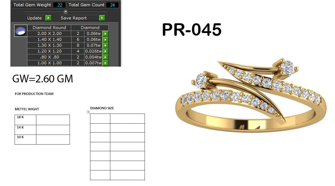 Diamond solitaire wedding engagement ring with 360 view 3D print model_15