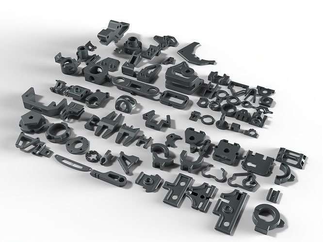 kitbash minipack  robotic hard surface  3D model