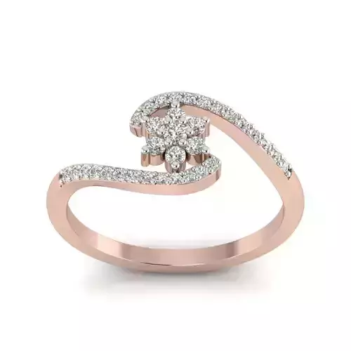 Wedding engagement ring with 360 view 3D print model