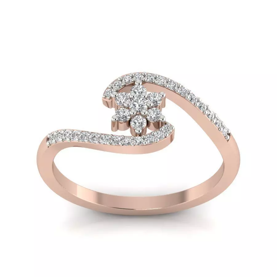 Wedding engagement ring with 360 view 3D print model 3D print model