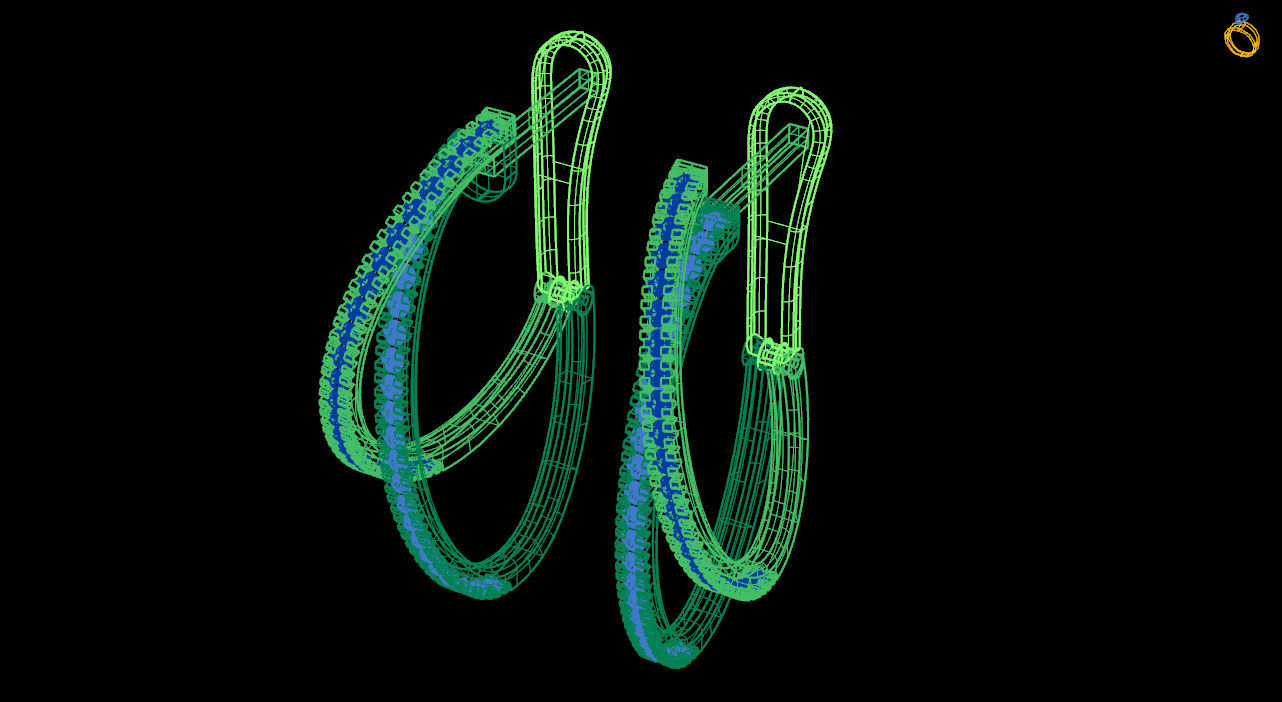 Twist Hoop Earrings stl file 3D print model_13