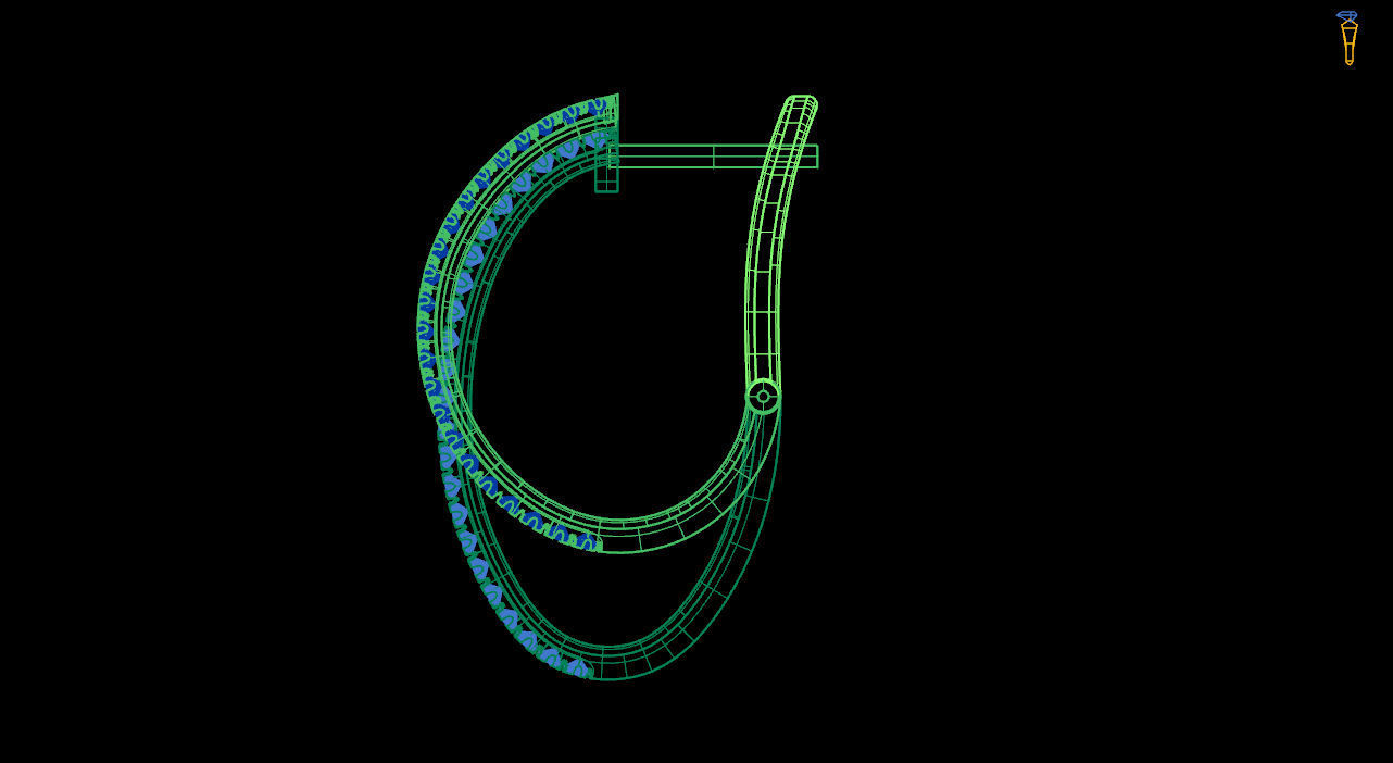 Twist Hoop Earrings stl file 3D print model_10