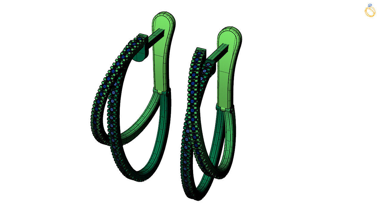 Twist Hoop Earrings stl file 3D print model_16