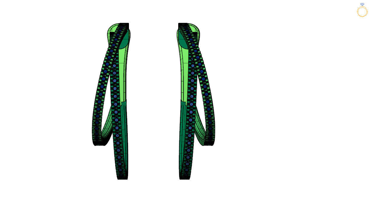 Twist Hoop Earrings stl file 3D print model_15