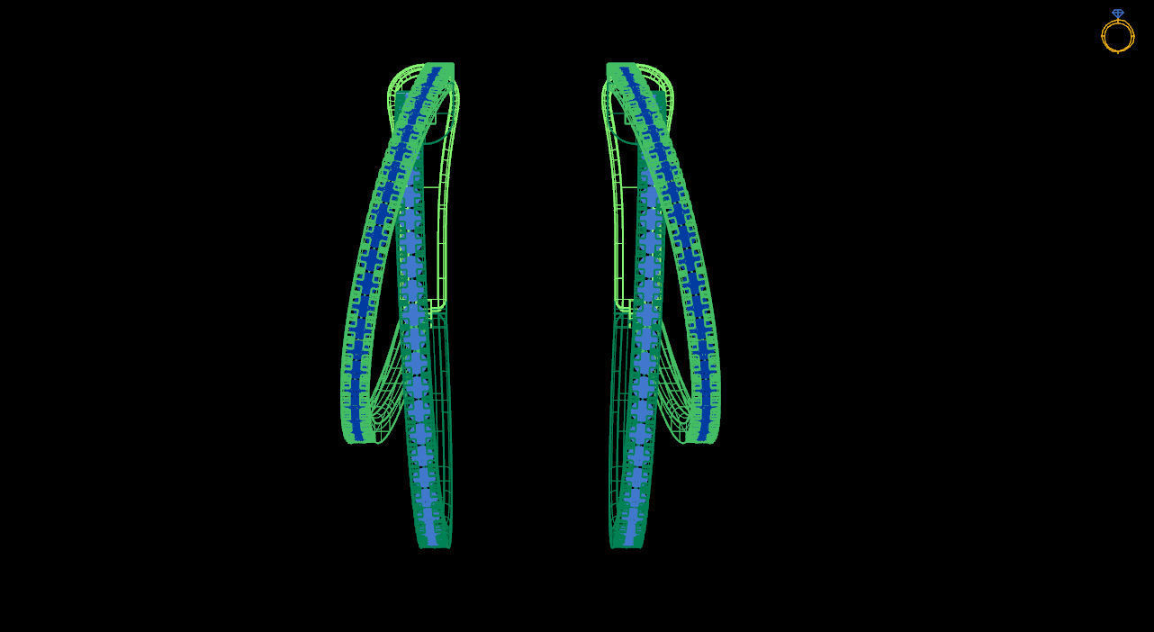 Twist Hoop Earrings stl file 3D print model_11