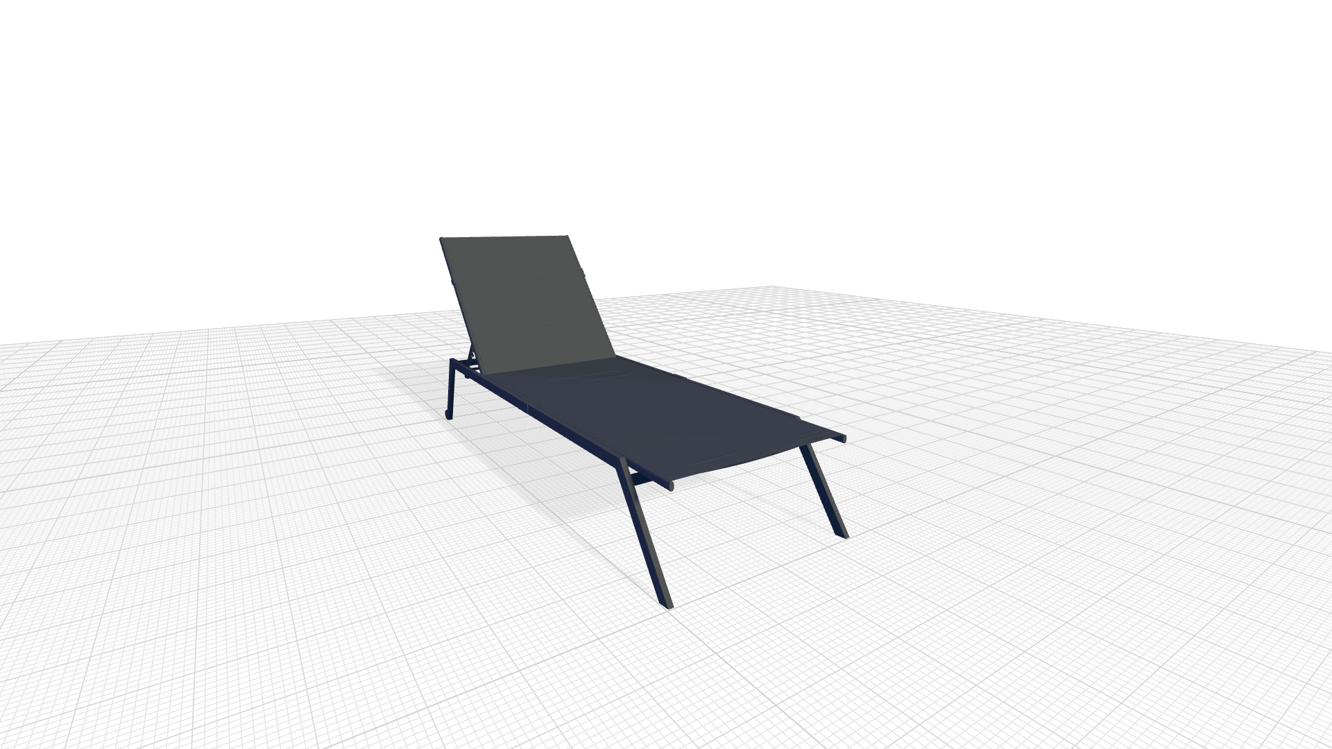 Kresge Long Reclining Chaise Lounge Set  3D model_2