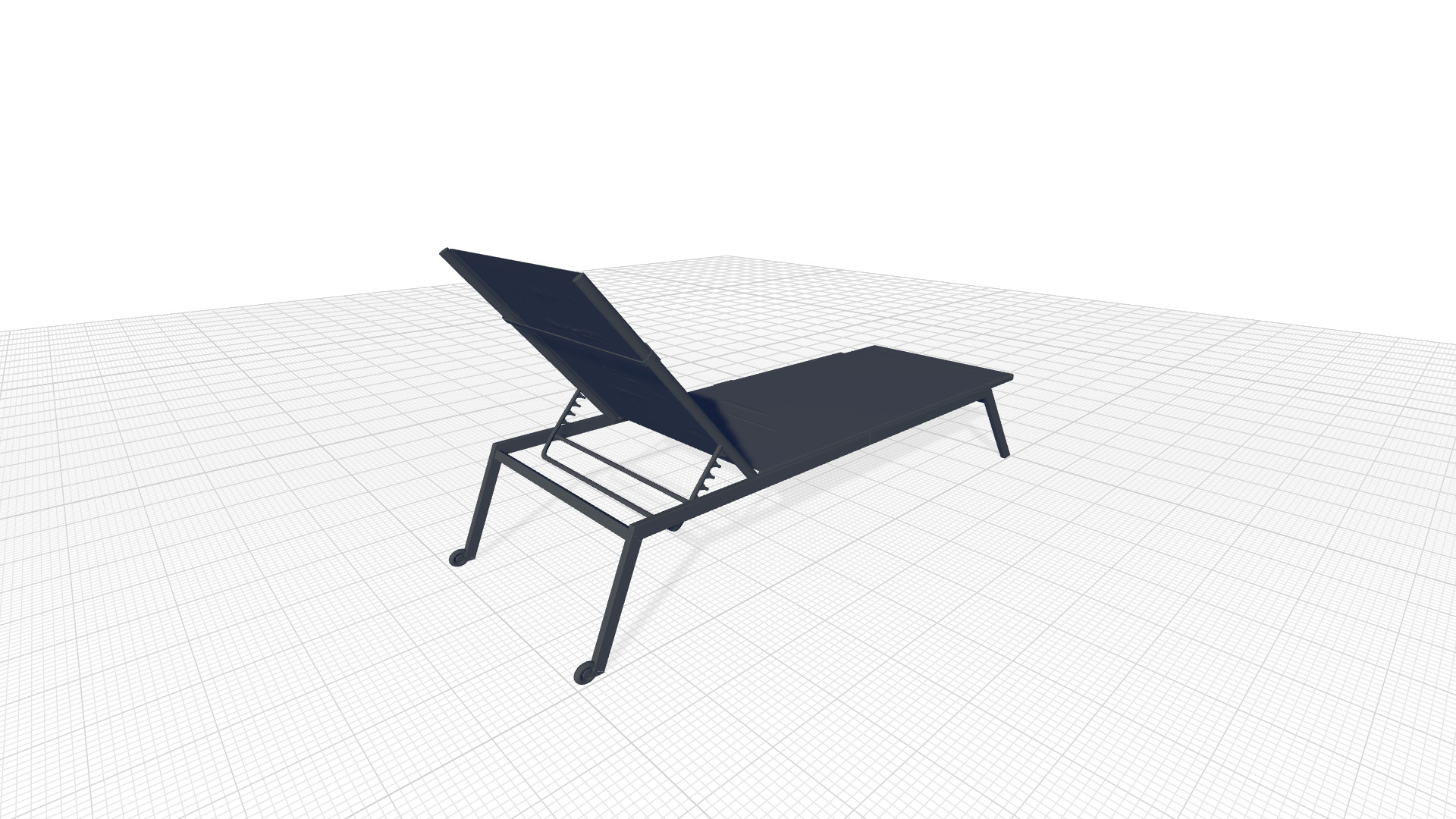 Kresge Long Reclining Chaise Lounge Set  3D model_3