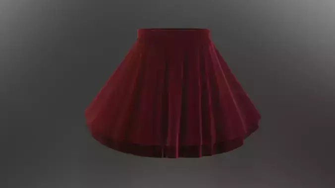 Red velvet skirt 