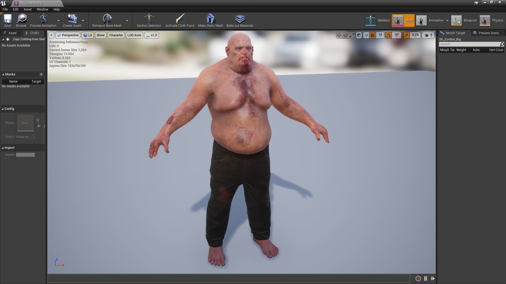 Zombie Big Low-poly 3D model_12