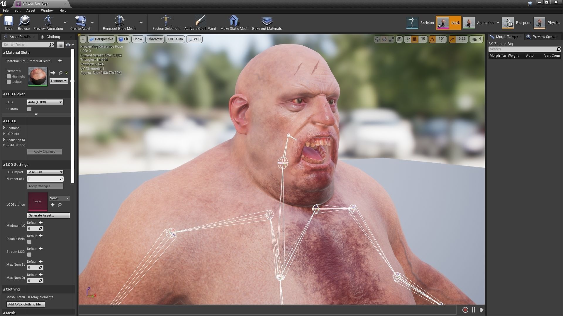 Zombie Big Low-poly 3D model_14