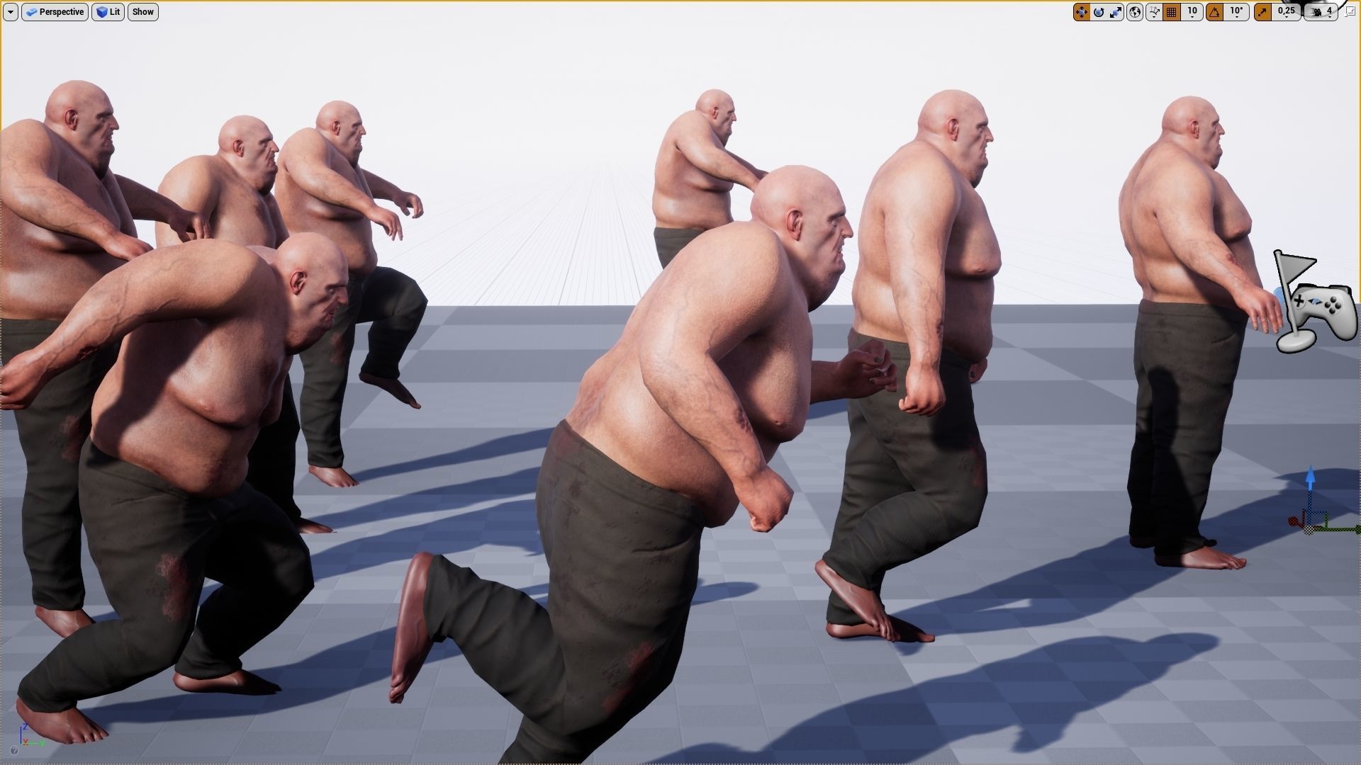 Zombie Big Low-poly 3D model_10