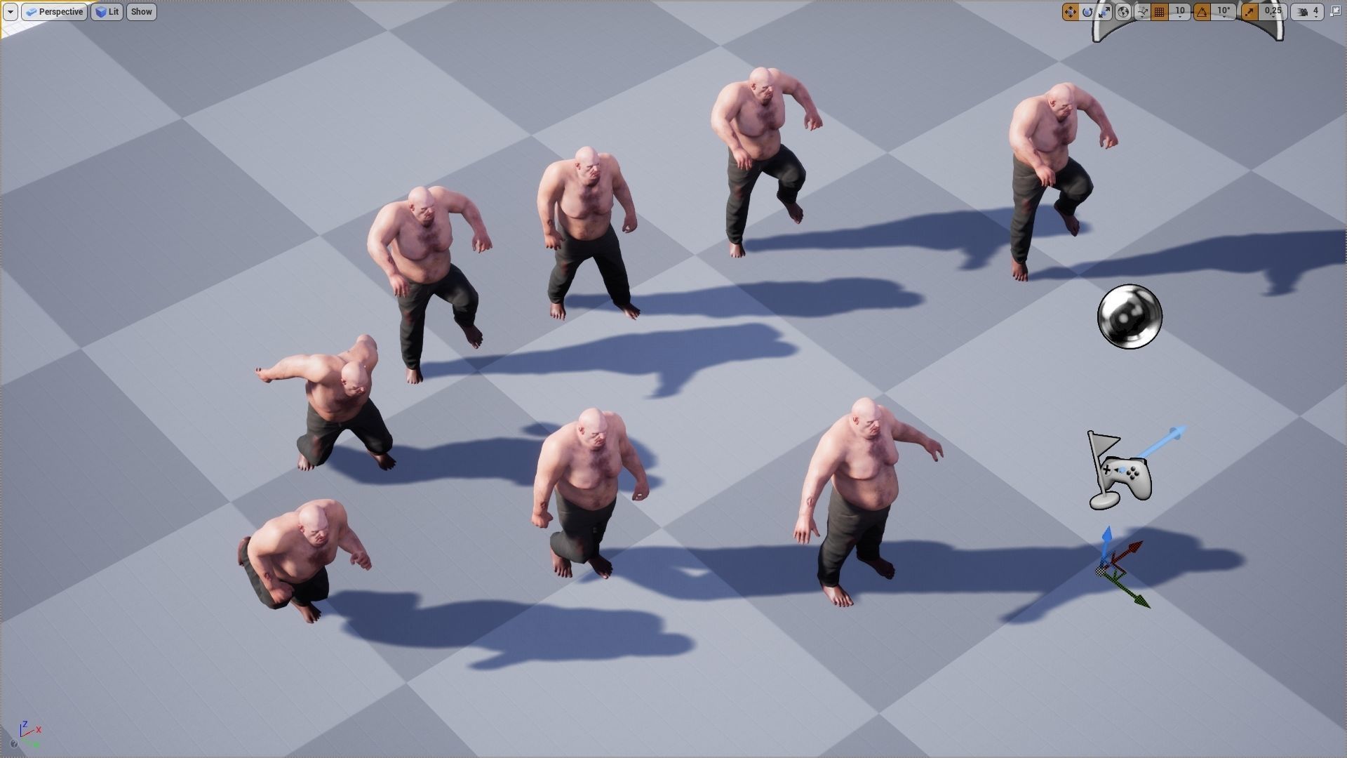 Zombie Big Low-poly 3D model_11