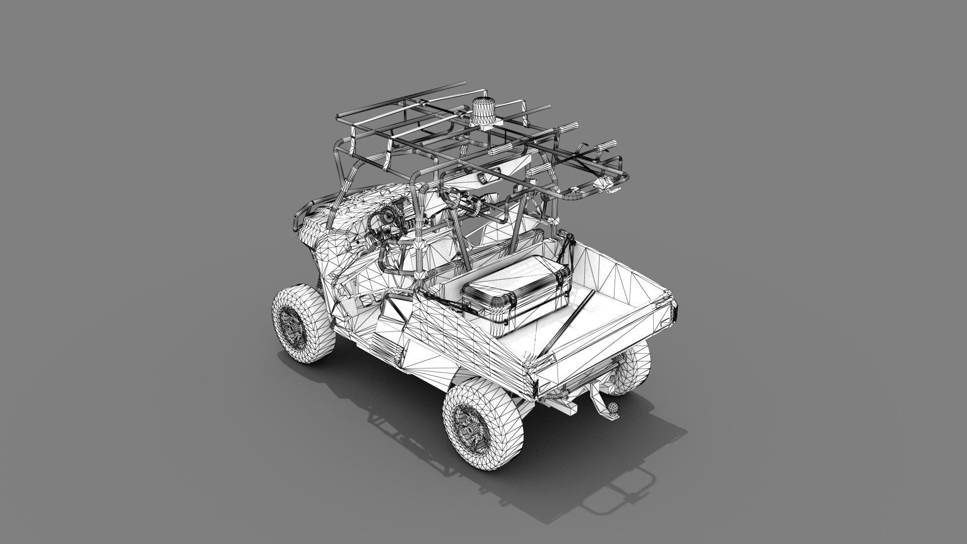 Lifeguard Vehicle WIth Buoys And Boards Low-poly 3D model_13