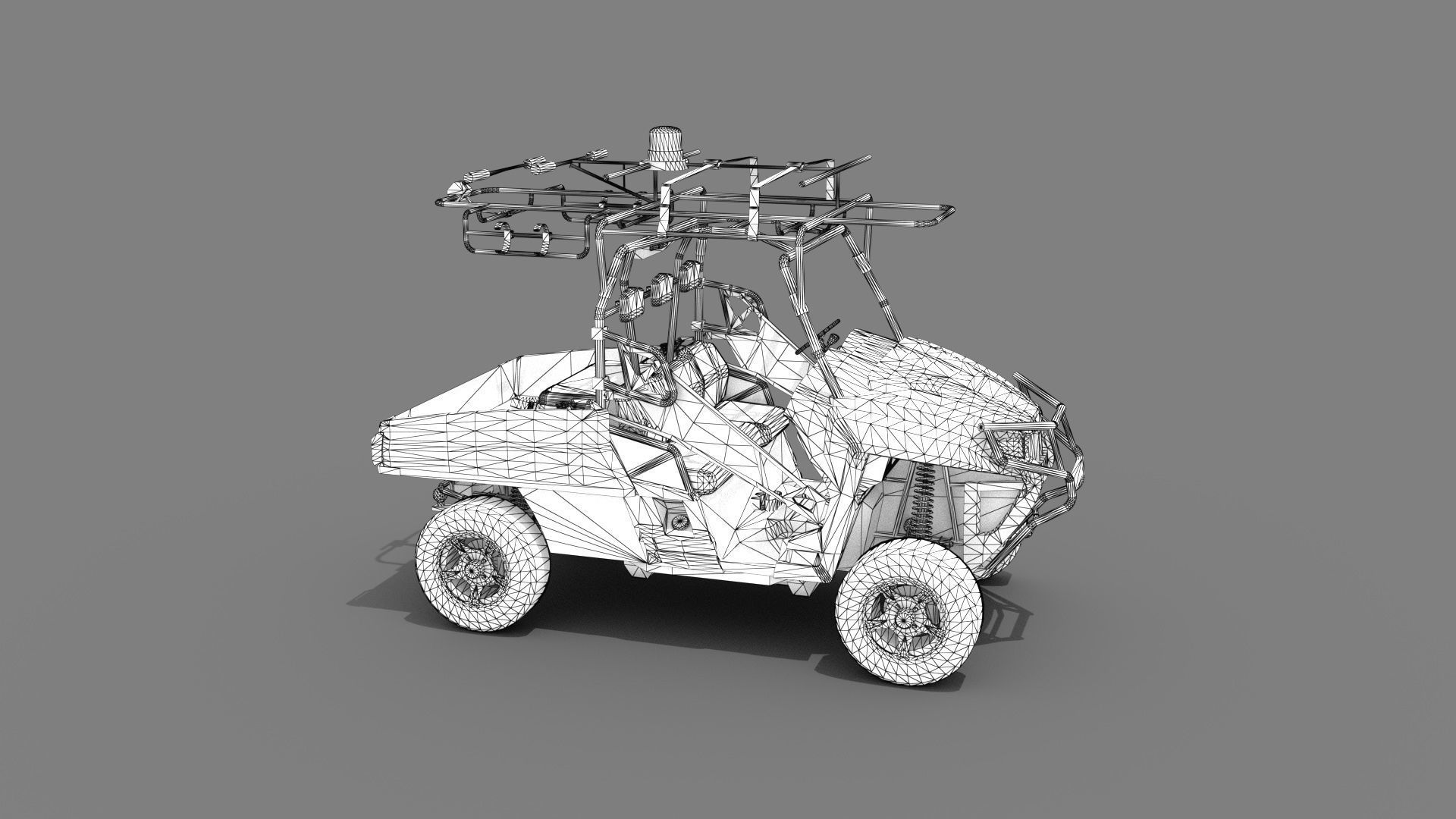 Lifeguard Vehicle WIth Buoys And Boards Low-poly 3D model_12