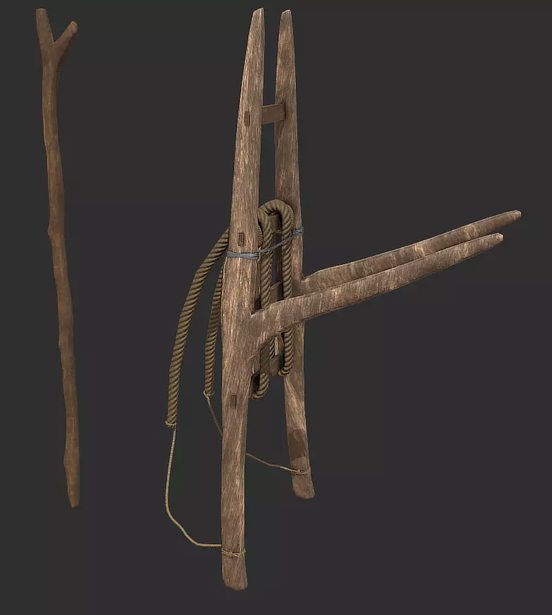 Jigae - A Frame Rucksack Low-poly 3D model