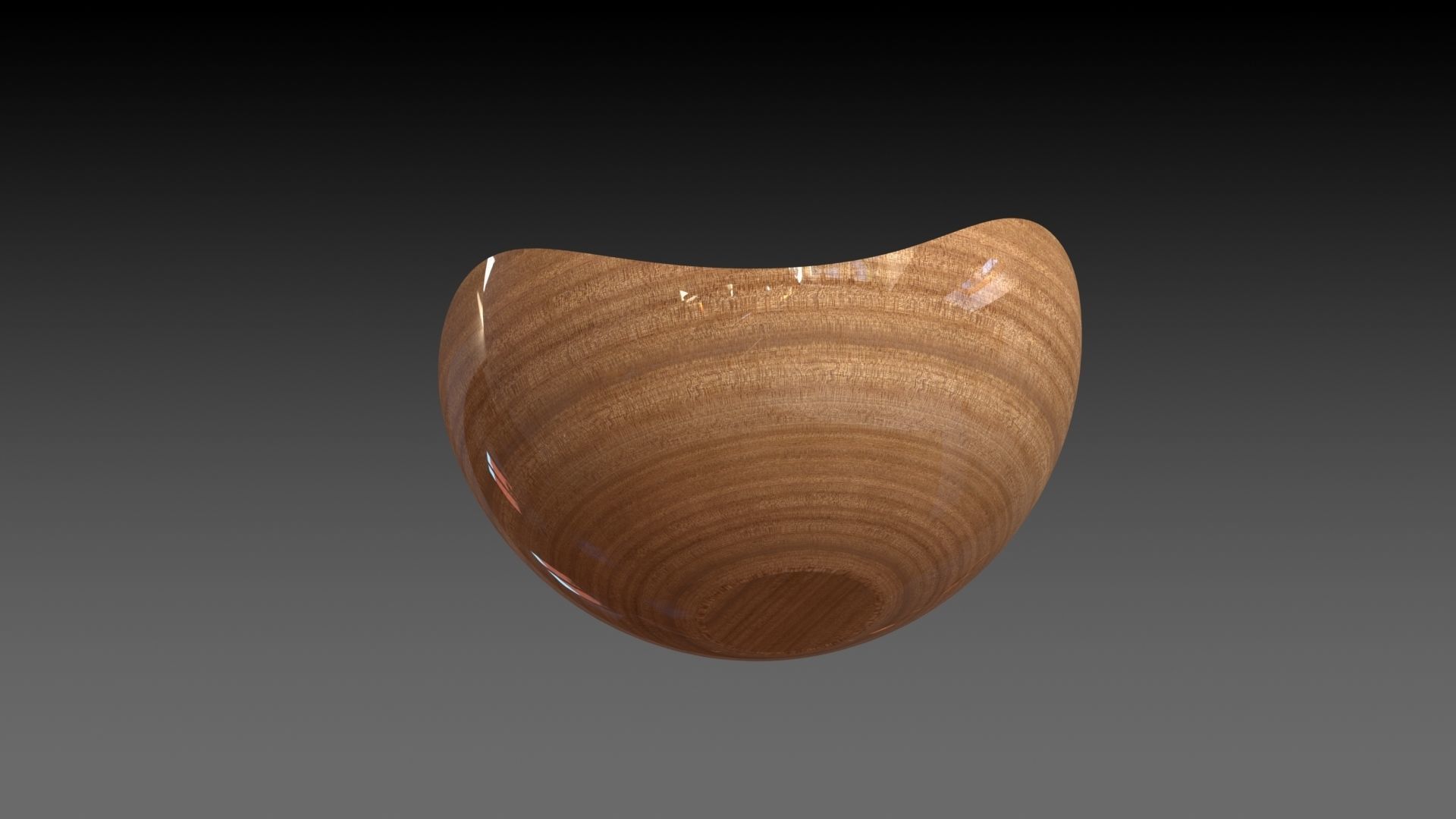 WOODEN BOWL 3D model_1