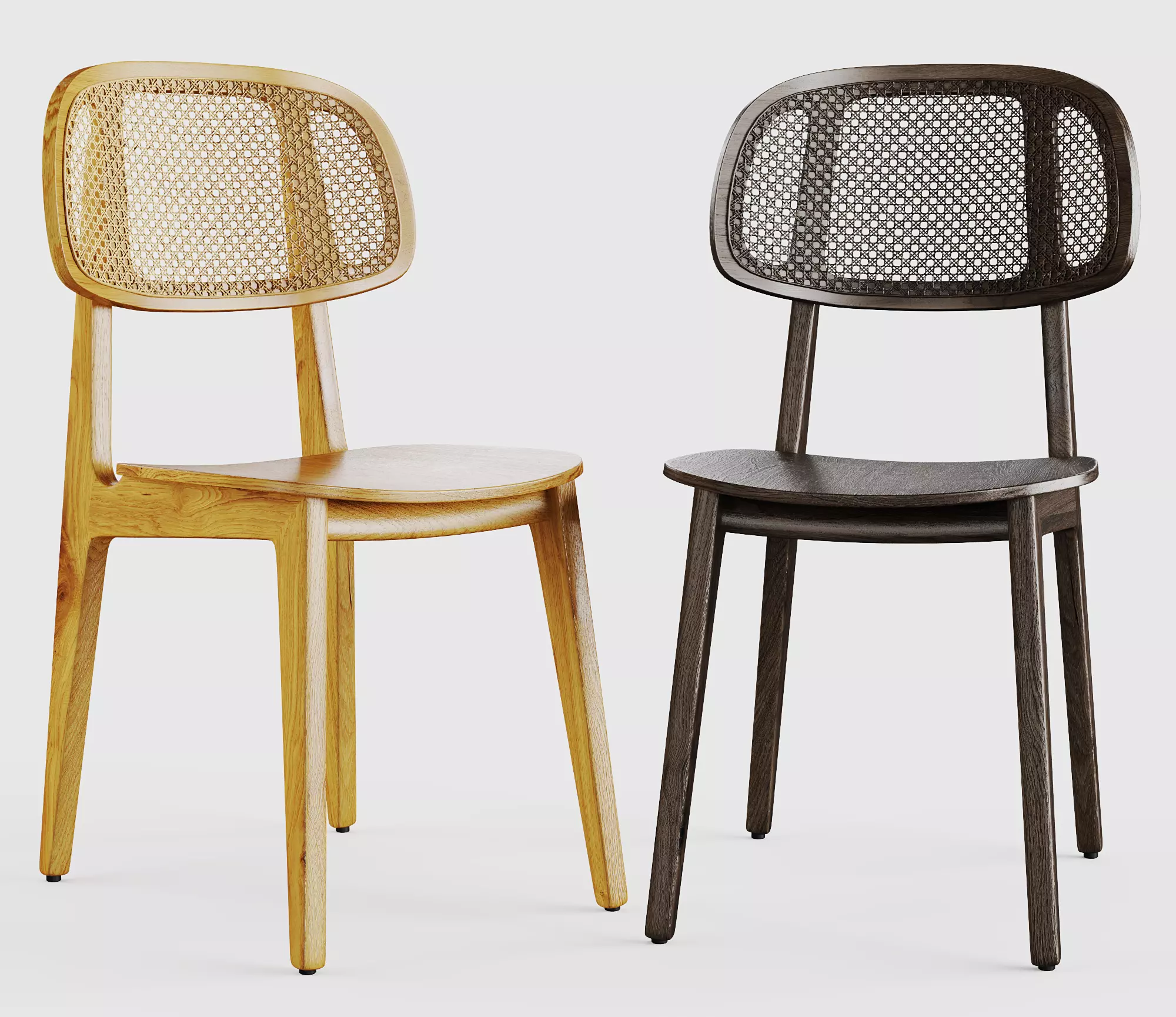 Moby Cane Dining and Side Chair 3D model_0