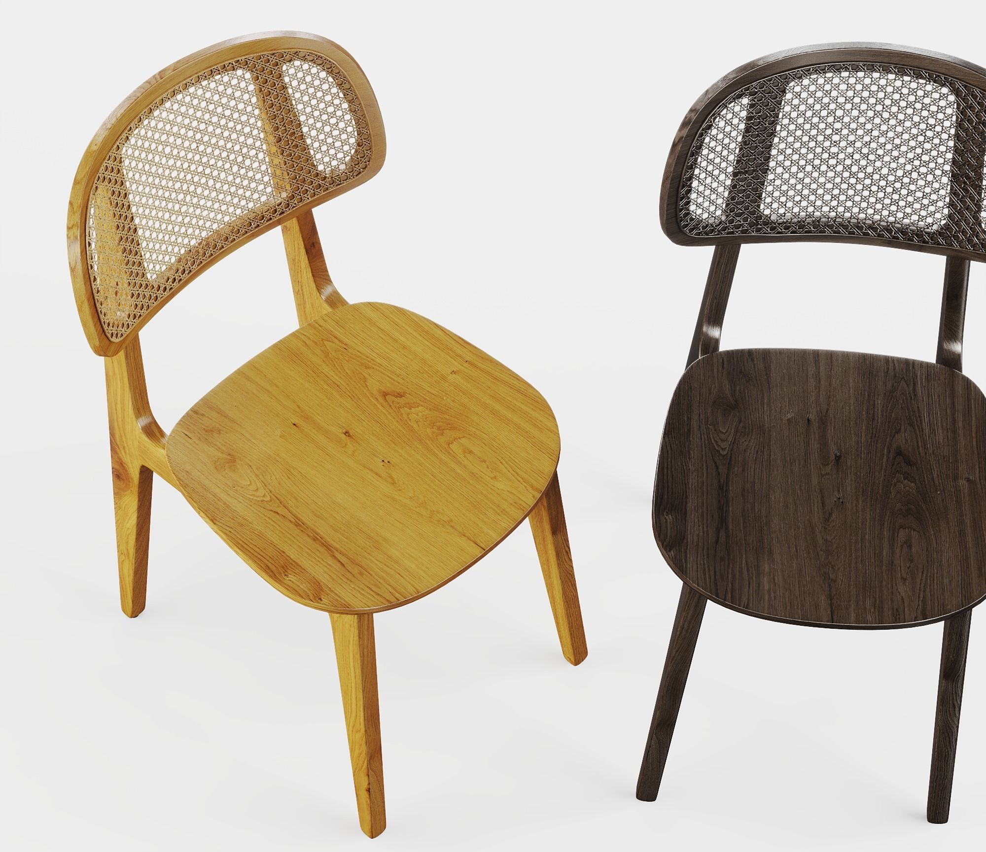 Moby Cane Dining and Side Chair 3D model_5