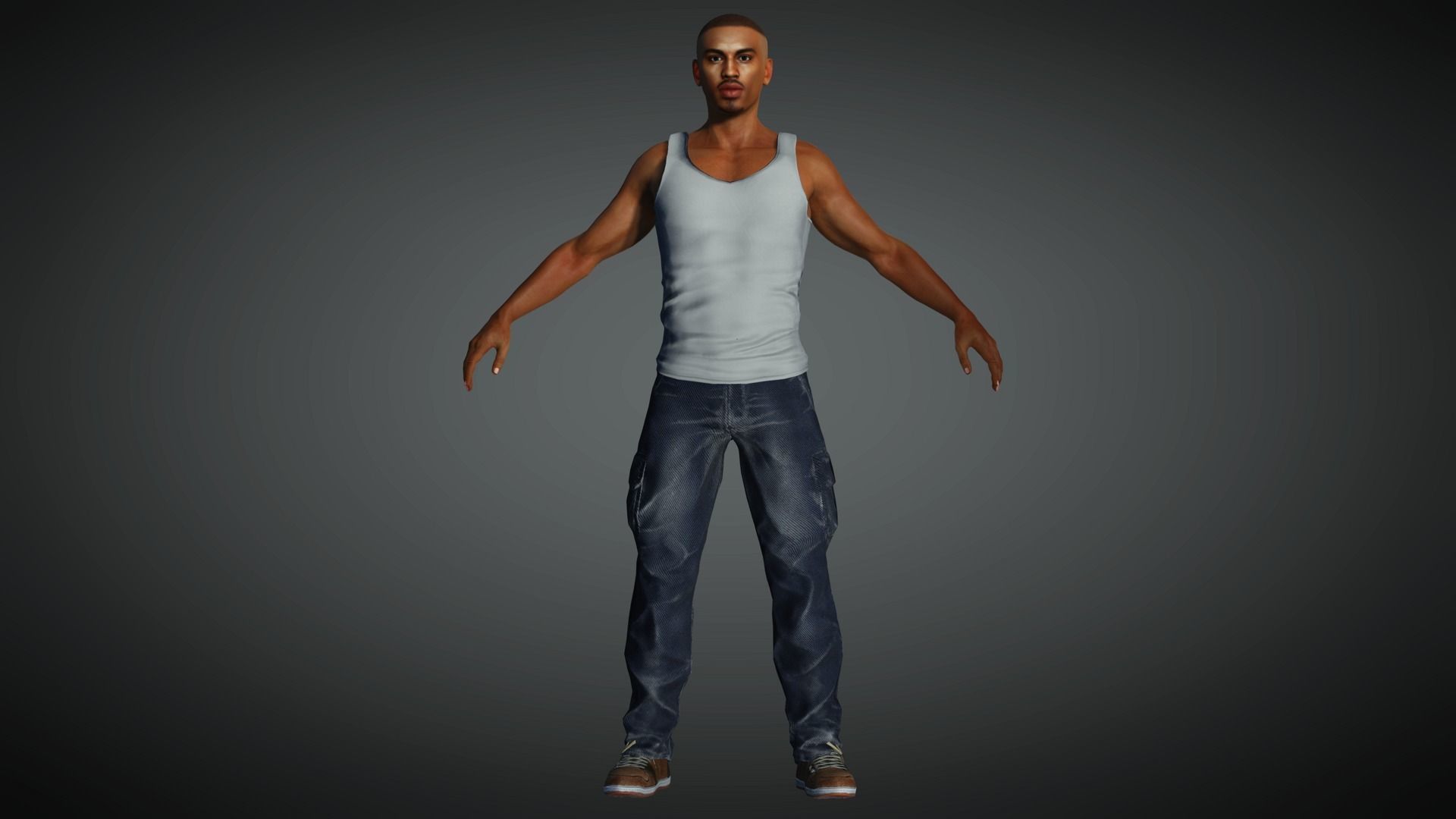 AAA Realistic Male Character 21 Low-poly 3D model_1