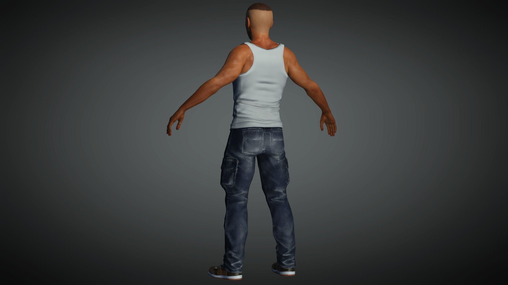 AAA Realistic Male Character 21 Low-poly 3D model_5