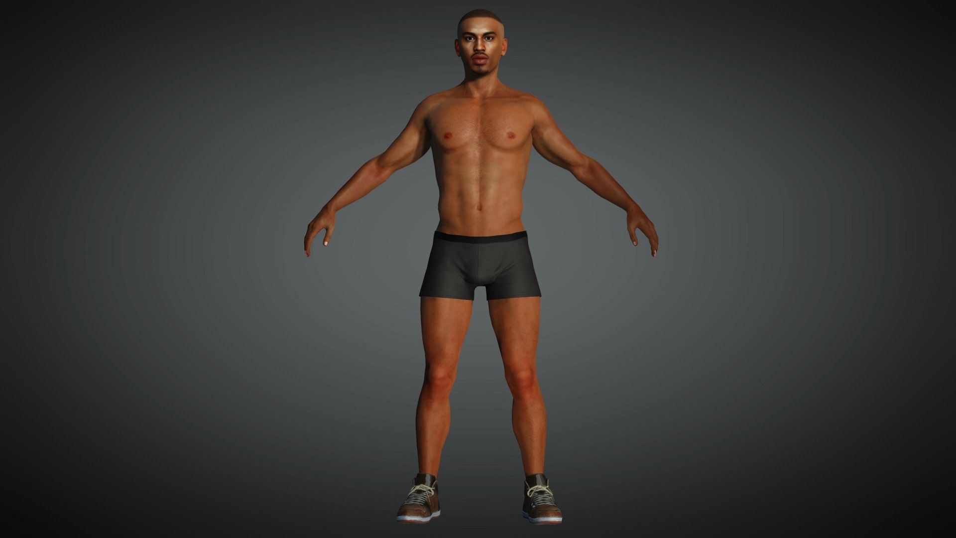 AAA Realistic Male Character 21 Low-poly 3D model_3